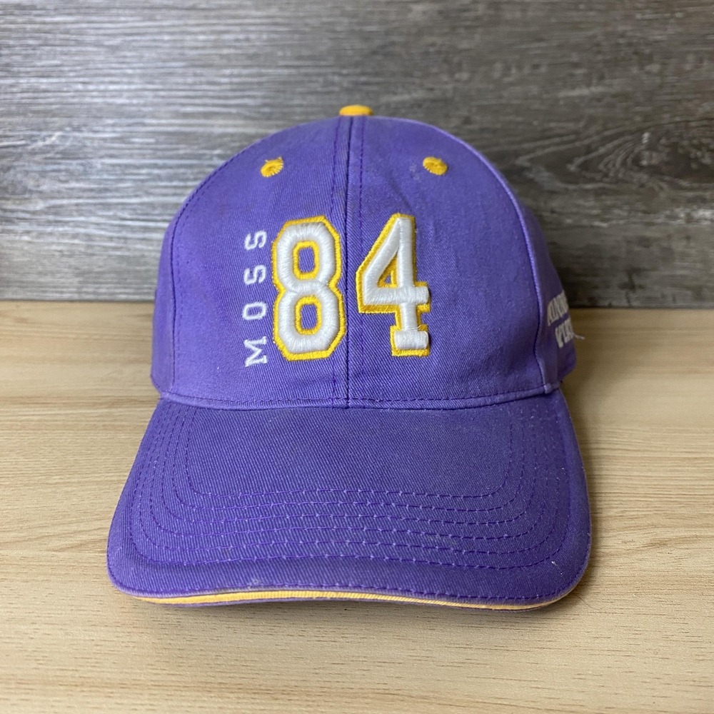 Vintage Minnesota Vikings Hat Cap Strap Back NFL Football Randy Moss 84 Mens 90s